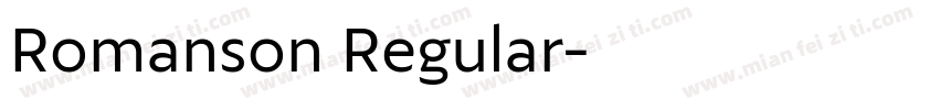 Romanson Regular字体转换